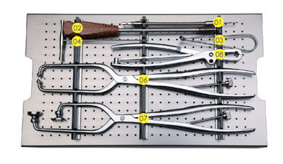 Placa Kit Orthopedic Surgical Instrument Box de la reconstrucción