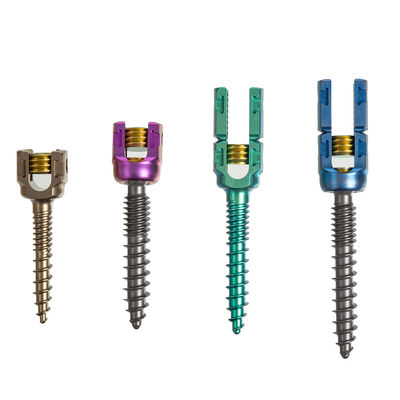 Los tornillos roscados dobles del titanio 5.5m m Pedicle insertan el dispositivo de fijación de la espina dorsal